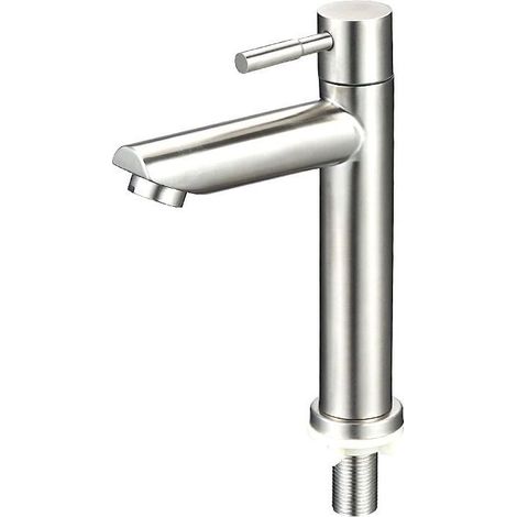 Robinet de salle de bain moderne, robinet de lavabo pour salle de bain, mitigeur de lavabo avec hauteur de bec 150 mm, mitigeur de lavabo carré à levier unique, chrome chrome brillant (1/3)