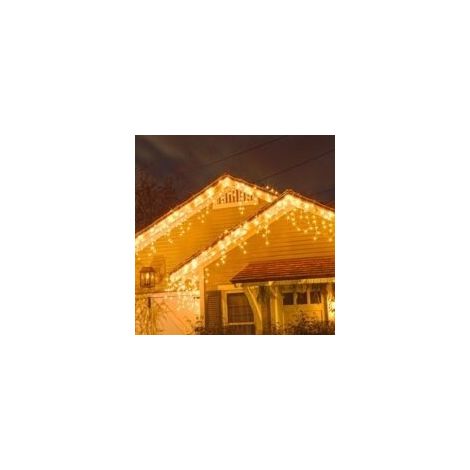 Guirlande lumineuse de Noël d'extérieur, 10 m, 400 LED, rideau lumineux de Noël extérieur avec 8 modes, étanche IP44, connectable, stalactite, pour fête, jardin, balcon, fenêtre [Classe énergétique E] (1/3)