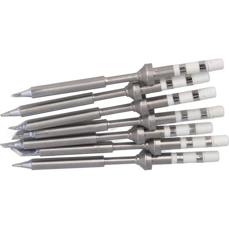 7-teiliges Mini Smart Elektro-Lötspitzen-Set, 7 verschiedene Edelstahl-Lötspitzen für MINIWARE TS100 (1/5)