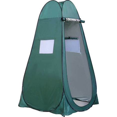 YORKING Pop up Duschzelt Camping Toilettenzelt Wasserfest Privatsphäre Wurfzelte Trekkingzelt Campingzelt für Outdoor Dusche Toilette Tragetasche Grün (1/5)