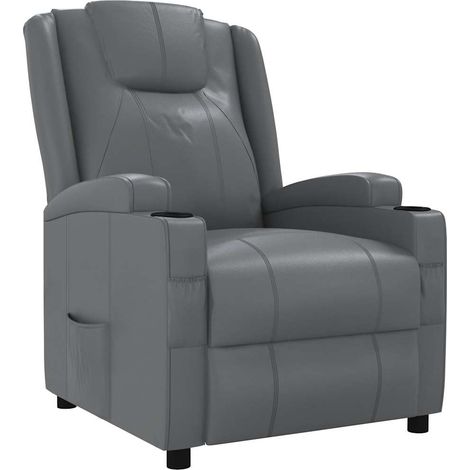 Relaxsessel Anthrazit Kunstleder vidaXL (1/5)