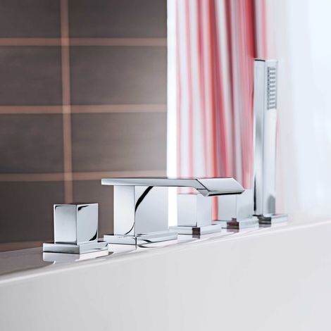 DEVON WATERFALL DECK MOUNTED 5 HOLE BATH SHOWER MIXER (1/3)