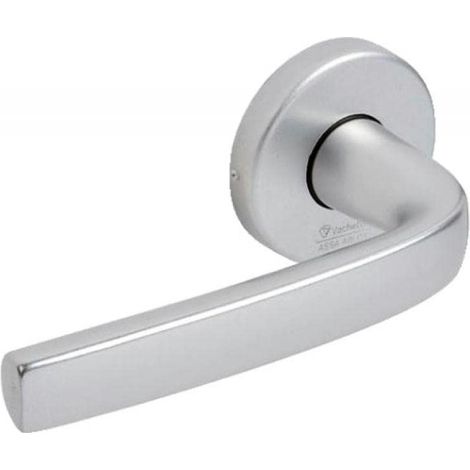 Set de Poignée de Porte sur Rosaces Ø 48 mm - Bec de Cane pour Porte Cuisine, Salon - Poignée seule sans rosace de fonction - en Aluminium Résistant - Finition Argent (1/3)