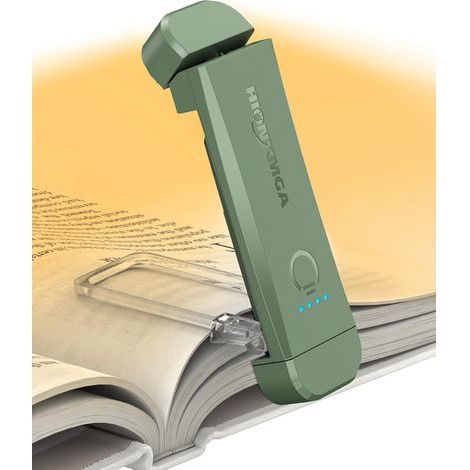 Lámpara de lectura recargable, luz de lectura para la hora de dormir, 3 colores cálidos y regulador de intensidad, compacta y duradera, regalo para niños lectores, verde (1/5)