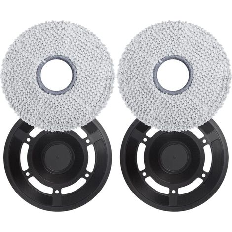 Lingettes avec plaques de rechange pour robot aspirateur Ecovacs Deebot X2 Omni (noir) (1/4)