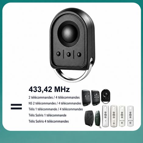 Télécommande sans fil 4 canaux 433,92 MHz SOMFY compatible KeyGo RTS 1870879 7,5 × 4 × 2 cm 30 g – Livraison gratuite (1/5)