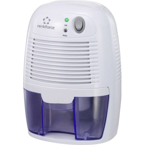 Déshumidificateur 20 m² HD68W – 0.011 l/h – Ultra-silencieux avec technologie Peltier – Arrêt automatique – Pour espaces confinés – Renkforce