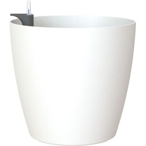 Pot de fleurs - ARTEVASI - San Remo SWS 30 MA - Intérieur/extérieur - Plastique - Ø30,5 x H27 cm - 14,5 L - Blanc (1/2)