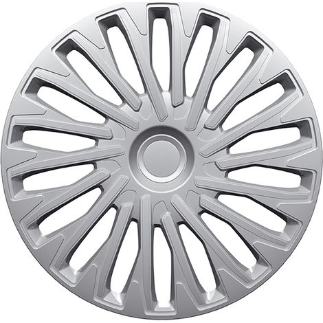 POLAIRE - Boîte de 4 enjoliveurs SOHO Silver ABS 14" - RA14-5SOC - Ce produit de marque POLAIRE est neuf. (1/2)