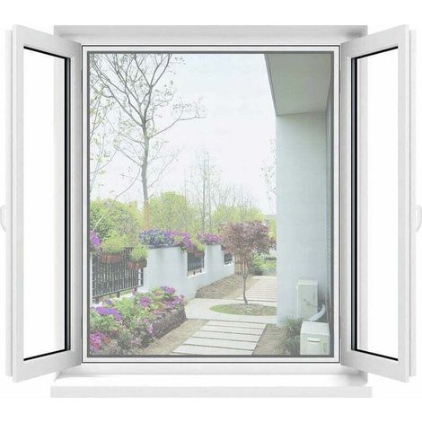 Moustiquaire transparente 130x150cm (1 pièce, blanche), convient à toutes les fenêtres. (1/5)