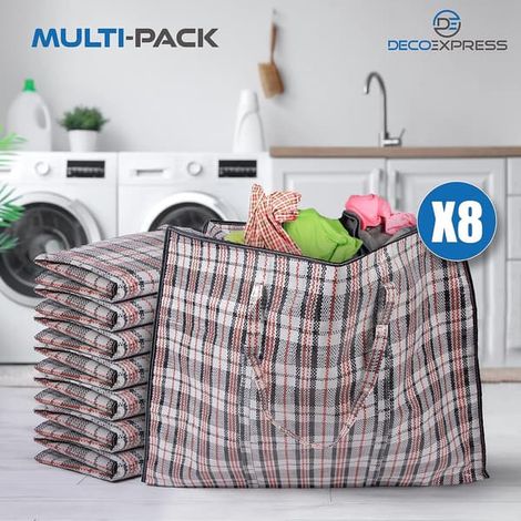 Grands sacs de rangement jumbo pour vêtements et déménagement - Lot de 8 (806025)