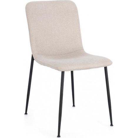 Set 6 Sedie da Pranzo in Fibra Sintetica, Beige (1/5)