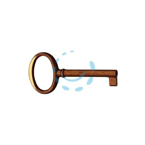 CHIAVI PER MOBILI MOD.33706 IN OTTONE PATINATO PULITO TESTA FOUME' - mm.73x34 lunghezza gambo mm.44