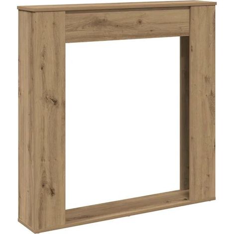 Manteau de cheminée en chêne massif, fabriqué artisanalement, 100 x 20 x 100 cm, bois d'ingénierie (1/5)