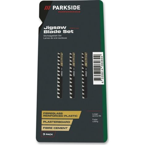 Lot de 3 - PARKSIDE PERFORMANCE - Lames de scie sauteuse - CARBIDE+ - Coupe rapide et propre - Neuf - Voir photos (1/3)