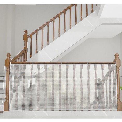 Kindersicherheitsnetz, Babysicherheitsnetz für Balkon und Treppe, 300 x 90 cm, robustes, verstellbares Treppengeländer