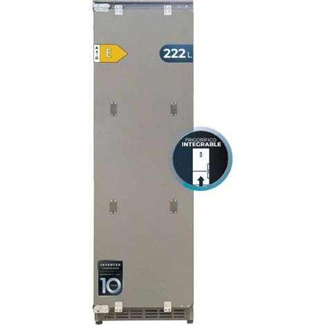Cecotec Congelador vertical integrable Bolero CoolMarket UF BI-D 222 GREY E. Congelador 1 puerta fija, 187x55,9cm, 222 Litros