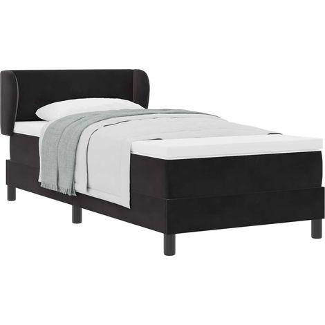 Maison Exclusive - Boxspringbett mit Kopfteil Schwarz 90 x 200 cm