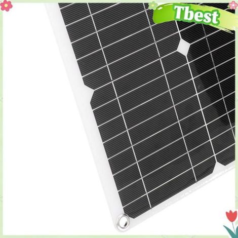 Kit de panneau solaire monocristallin 40W 18V avec contrôleur de 20A pour voiture RV bateau Camping en plein air randonnée (1/4)