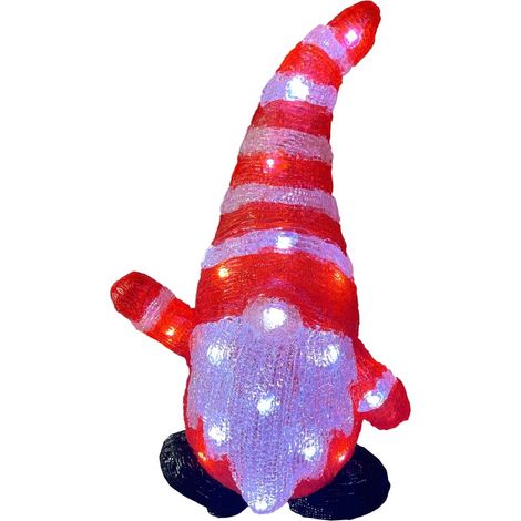 MA MAISON BABBO NATALE GONOMO LUMINOSO 30 LED 20X14.5X35 CM A BATTERIA PERSONAGGIO SIMPATICO (1/5)