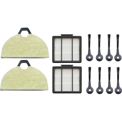Kit de 12 pièces de rechange pour brosses latérales, filtres, tampon de nettoyage pour aspirateur robot Rv2001wd Av2001wd (1/3)