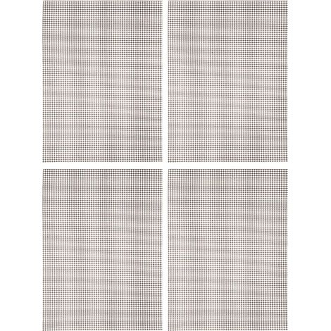 Tapis de cuisson marron en maille téflon, antiadhésif et réutilisable, compatible avec les barbecues à gaz, à charbon et électriques (33 x 40 cm, lot de 4). (1/5)