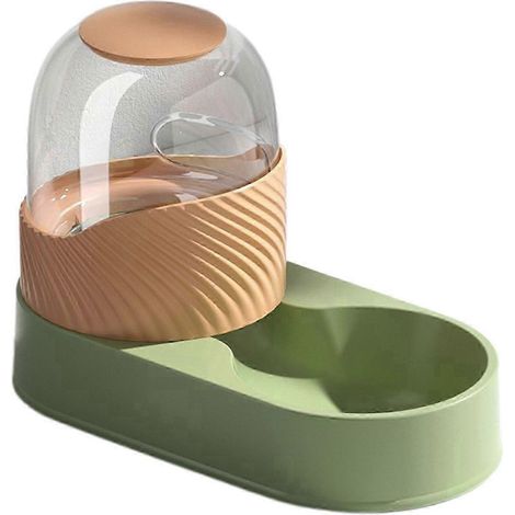 Distributeur automatique de nourriture et d'eau pour animaux de compagnie (2 L), accessoire de voyage pour chiens, chats et autres petits animaux.-Green Food Feeder (1/5)