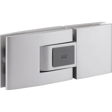 Pendeltürbeschlag Tensor Glas-Glas, Feststellpunkt 90°, Aluminium silber eloxiert Glastürbeschlag Zubehör, dormakaba