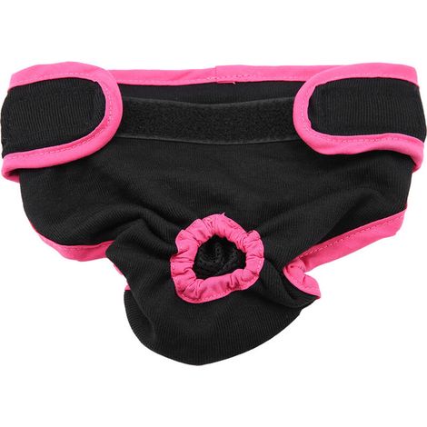 Polyester dog pants, puppy underwear, feminine physiological pants, pet hygiene diaper (black S)
