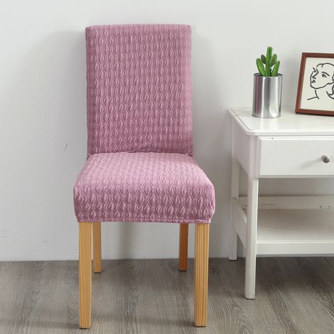 AIDUCHO Housse De Chaise 4 Pièces Salle À Manger Jacquard Extensible Amovible Lavable Couverture De Chaise Universelle Protection De Chaise Pour Mariage, Cuisine, Banquet (2pièces, Rose) (1/5)