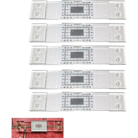 Medidor de grietas, grietas, ranura para superficies planas, grieta - Accesorio indicador para monitorear y registrar grietas (5) (1/5)