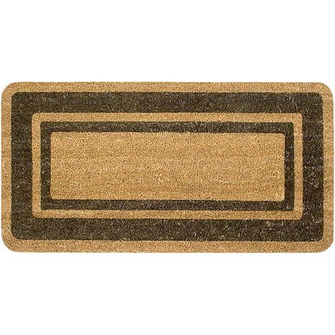 Zerbino Cocco Naturale Esterno Porta Entrata Retro Antiscivolo Tappeto Raschiafango 60X120 Cm - Marrone