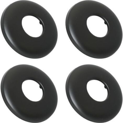 4pcs ( Noir) Rosace Mitigeur Douche Acier Inoxydable Ø 21mm x Ø 63 mm x hauteur 7 mm, Rosace Robinet, Garniture Pour Robinet De Douche Muraux (1/5)