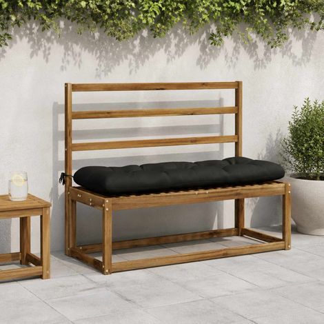 vidaXL Coussin de banc VIANEN 100 % polyester Noir 110 x 40 x 12 cm (1/5)