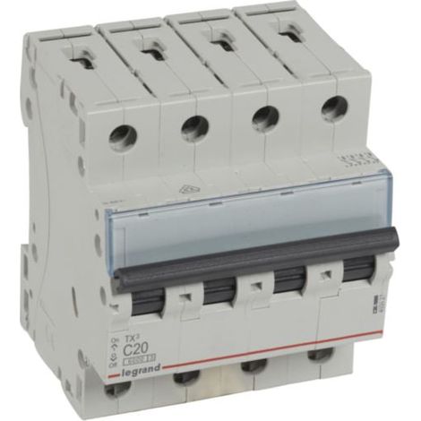 Interruptor magnetotérmico TX3 6kA-C 4P 20A