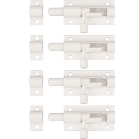 (4 Pièces Verrou de Porte, Verrou Porte Interieure Loquet Porte Coulissante, Loquet de Porte, Loquet Coulissant, pour Portail De Jardin (1/5)