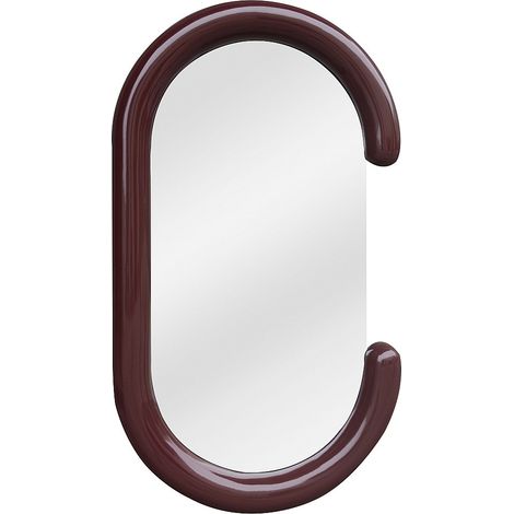 Specchio da parete ovale in legno di paulownia L. 60 x H. 105 cm Marrone - YALMA