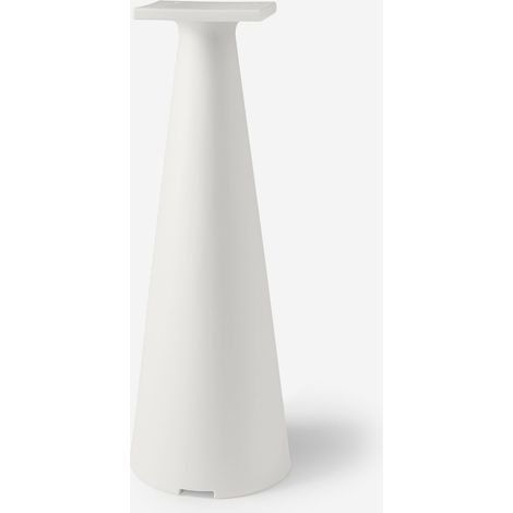 Gamba tavolo bar 110 cm in polietilene arredo indoor e outdoor Tiffany - Bianco (1/4)