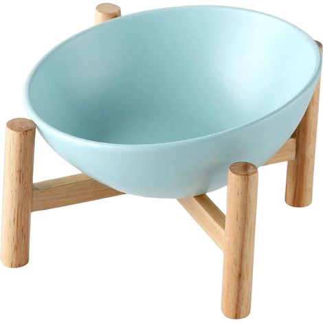 Neigbarer Katzennapf mit verstellbarem Ständer und herausnehmbarem Napf, Anti-Schlingen, rutschfest, ideal für komfortable Mahlzeiten. (1/4)