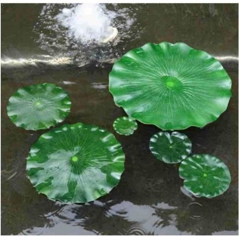 Feuille De Lotus - Flottante En Mousse EVA - Pour Bassin Et Piscine - Diamètre 17 Cm - Lot De 10 Pièces (1/4)