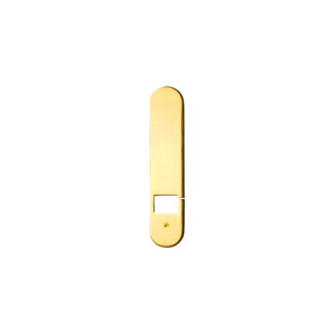COPRIAVVOLGITORE BORDO TONDO CON TAGLIO LATERALE IN OTTONE- - in ottone lucido - 2 pezzi