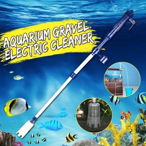 TEMPSA Pompe À Eau Filtre Aquarium Électrique Siphon Vide Automatique Gravier Nettoyage Télescopique PRISE EU 220V