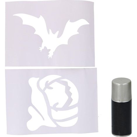 Set de decoración para ventanas halloween spray + plantillas (1/3)