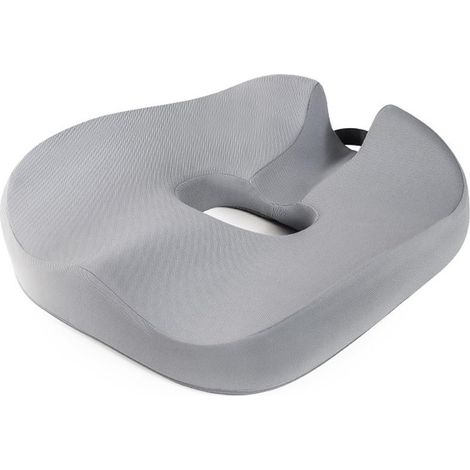 Coussin De Siège, Coussin De Siège en Mousse À Mémoire De Forme, Respirant Et Lavable, Coussin Anti Douleur Hémorroïde pour Bureau, Fauteuil Roulant, Siège D'auto,Gris (1/5)
