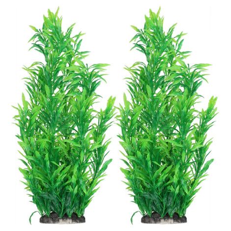 QORVA-Plantes aquatiques artificielles décoratives pour aquarium, boule d'herbe verte (1/5)