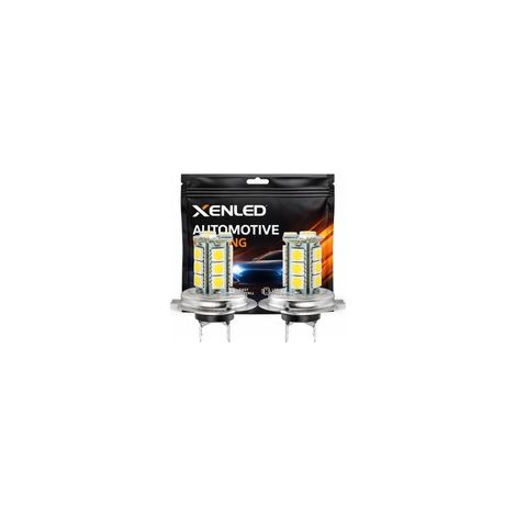 2 x Ampoules H7 LED SMD 18 LED Blanc - 12V - Lampe de voiture (1/5)