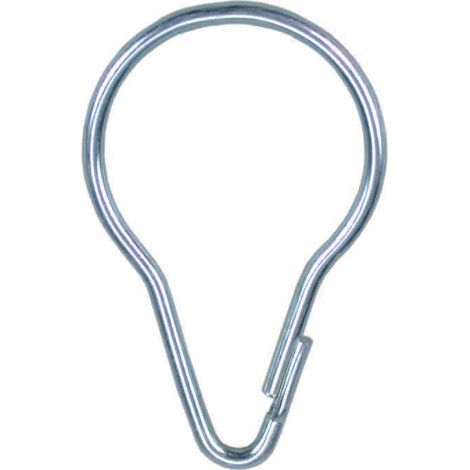 Confezione ricambio 200 ganci tenda doccia in acciaio zincato   30,5 mm (1/10)