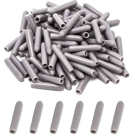 Capuchons pour Lave-Vaisselle [100 Pièces], Couvercle De Panier De Lave-Vaisselle, Capuchon du Lave-Vaisselle pour Protéger Les Broches pour Panier à Vaisselle, Antirouille(Gris) (1/5)