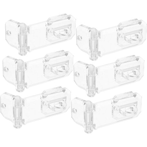 Lot de 6 verrous sécurité en acrylique transparent pour vitrine à (1/5)