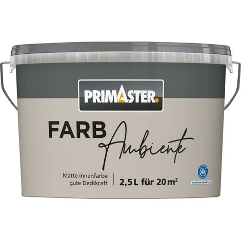 Primaster Farbambiente Wandfarbe matt steingrau 2,5 L Wandfarbe (1/2)